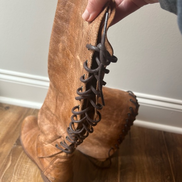 Bed Stu Tan Leather Lace-Up Boots - Picture 2 of 4